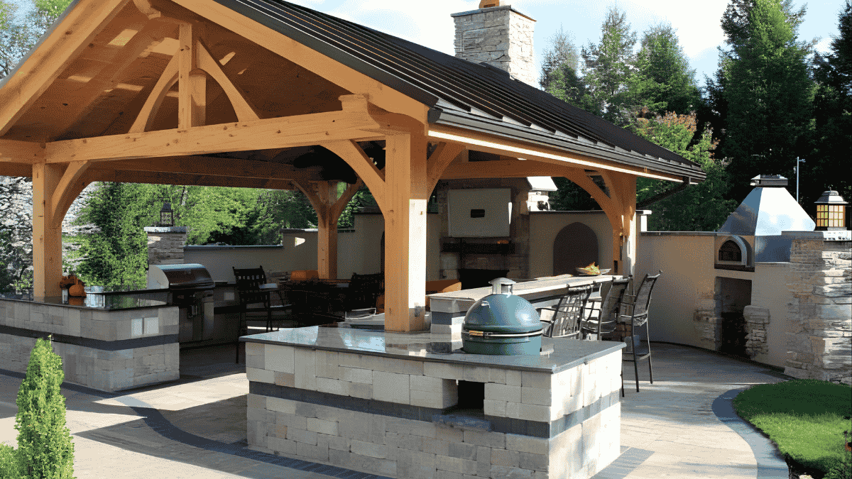 Barbecue design outdoor sitting