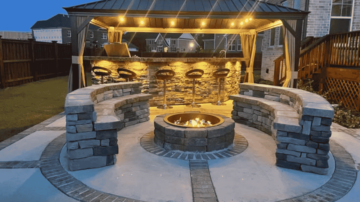 Barbecue design outdoor sitting